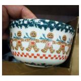 Folk Craft Gingerbread stoneware dish set,
