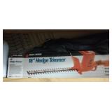 right closet, top shelf - hedge trimmers, anti-