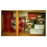 "Winter Song" bowls and plates, Lennox goblets,