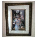2 Framed prints - Jahze Textile Art and red