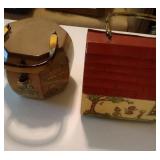 lot of 2 wood purses