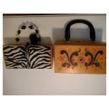 lot of 2 wood purses
