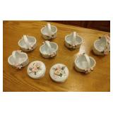 lot of 9 jewelry baskets including 2 with lids