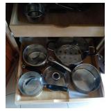 Wearever and Range Craft cookware (both drawers)