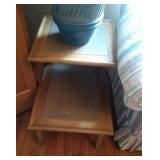 2 tier end table with 2 matching lamps