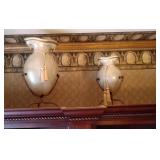 3 matching vases and artifical Bonsai tree