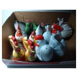 6 pairs of Salt & Pepper Shakers - Chickens