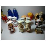 9 pairs of Salt & Pepper Shakers - Advertisting &