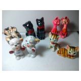 5 pairs of Salt & Pepper Shakers - Cats, tallest