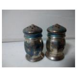 Sterling Silver Salt & Pepper shakers - stand 1.5