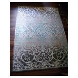 Aqua and Gray area rug - 5 ft by 7 ft Aqua and Gray area rug - 5 ft by 7 ft