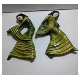 2 Ceramic Arts Studio pieces - Shadow Dancer A & B