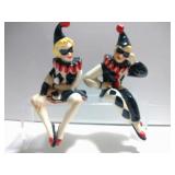 4 Ceramic Arts Studio pieces - Clowns including