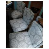 3 counter top height chairs - 25 inch at seat &