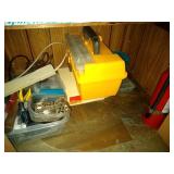 contents on floor - fire extinguisher, tool boxes contents on floor - fire extinguisher, tool boxes