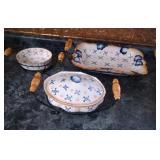 3 Temp-tations Ovenware serving bowls and racks 3 Temp-tations Ovenware serving bowls and racks