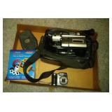 Sony NP-F330 camcorder, 2 digital cameras and