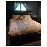 King size sleigh style bed, Sleep Number mattress, King size sleigh style bed, Sleep Number mattress,