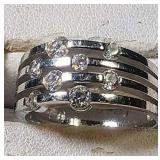Sterling Silver Ring with clear stone, 4.2 grams Sterling Silver Ring with clear stone, 4.2 grams