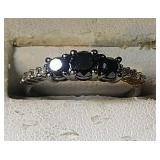 Sterling Silver Ring, 1.9 grams, 3 Moissanite Sterling Silver Ring, 1.9 grams, 3 Moissanite