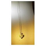 Sterling Silver box chain & heart pendant, 4.1 Sterling Silver box chain & heart pendant, 4.1