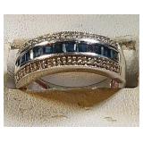 10k wg Sapphire Ring, 3.7 grams, size 7 10k wg Sapphire Ring, 3.7 grams, size 7