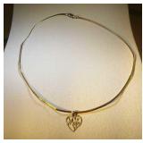 10k yg, two toned chain and Mom pendant, 5.3 grams 10k yg, two toned chain and Mom pendant, 5.3 grams
