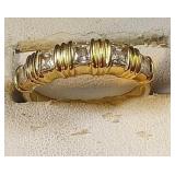 14k yg 5 CZ Princess cut ring, 4.2 grams, size 8 14k yg 5 CZ Princess cut ring, 4.2 grams, size 8