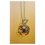 14k wg link chain with crab pendant, 1.7 grams 14k wg link chain with crab pendant, 1.7 grams