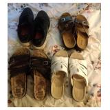 4 pair Ladies shoes - 2 sandals, Muk Luks and 4 pair Ladies shoes - 2 sandals, Muk Luks and