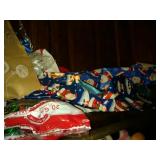 contents of top shelf - Christmas wrap, bows, contents of top shelf - Christmas wrap, bows,