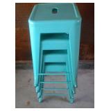 4 seafoam green stools - stand 24 inches 4 seafoam green stools - stand 24 inches