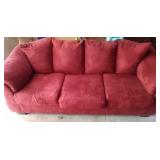 Ashley Furniture red couch - 84 inch wide, 38