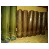 4 pairs of rubber boots, three 9 and one size 7 4 pairs of rubber boots, three 9 and one size 7