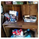 Desk and two 1 lb dumbbells-contents not included Desk and two 1 lb dumbbells-contents not included