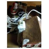 2 flats of Christmas train set decor - tallest is 2 flats of Christmas train set decor - tallest is