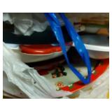 bag of Holiday serving platters or cookie plates