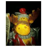 4 totes of Christmas decor - wood carved Moose 4 totes of Christmas decor - wood carved Moose