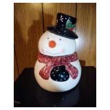 Snowman (black hat) Cookie Jar by Living Quarters Snowman (black hat) Cookie Jar by Living Quarters