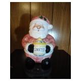 Santa holding cookie jar Cookie Jar  - 10 inches