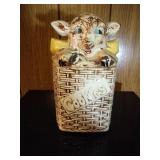 Lamb in a Basket Cookie Jar by McCoy - 10 inches Lamb in a Basket Cookie Jar by McCoy - 10 inches