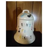 "Ring for Cookies" Cookie Jar with inside bell -