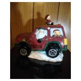 Santa in a Jeep Cookie Jar by Cooks Club - 11.5 in Santa in a Jeep Cookie Jar by Cooks Club - 11.5 in