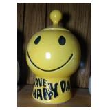 "Have a Happy Day" Cookie Jar by McCoy - 11 inches "Have a Happy Day" Cookie Jar by McCoy - 11 inches