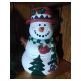 4 part Snowman Cookie Jar - 11 inches 4 part Snowman Cookie Jar - 11 inches