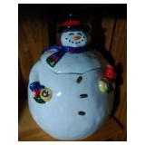 snowball Snowman Cookie Jar by Figi - 11 inches snowball Snowman Cookie Jar by Figi - 11 inches