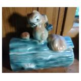 Chipmunk on a log Cookie Jar - 10.5 long and 11