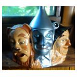 Cowardly Lion, Scarecrow and Tin Man Cookie Jar