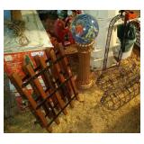 Gazing ball with stand (45 inch tall, damaged), Gazing ball with stand (45 inch tall, damaged),