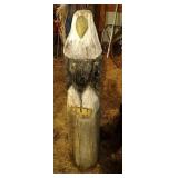 chainsaw carved wood Eagle - 47 inch tall